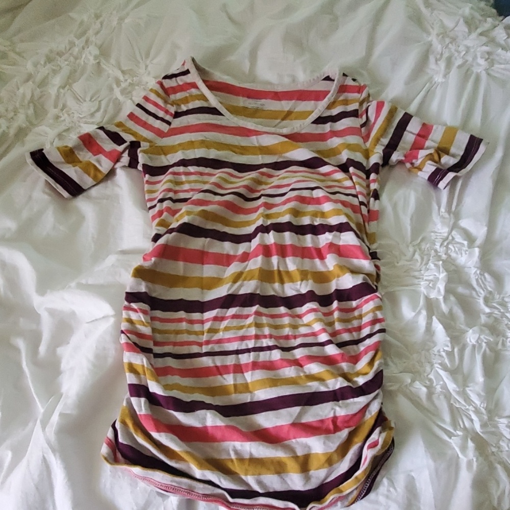 3/4 inch sleeve striped  Maternity shirt